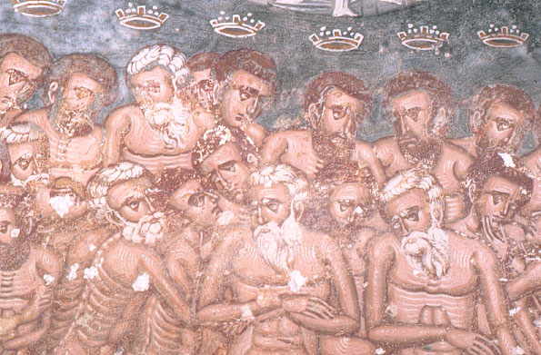 Fresco, N wall, 18th c, 40 Martyrs of Sebaste, Monastery of St J